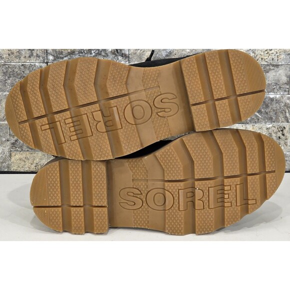 SOREL Womens Lennox Waterproof Boots Suede Leather Combat Chukka Lace-Up Black 8 - Picture 6 of 13